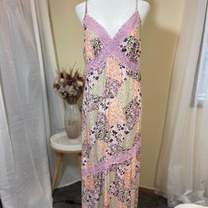 Live To Be Spoiled Patchwork Maxi Dress